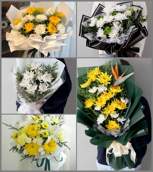 福建莆田涵江区萩芦镇双亭村白事花束代送